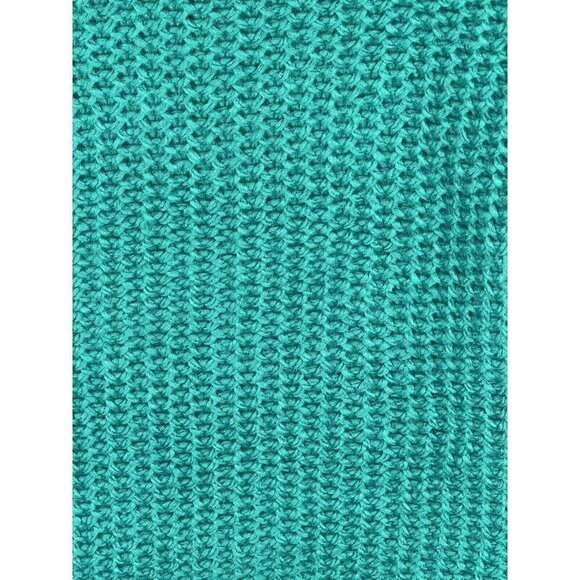 NWT JCP Womens Medium Long Sleeve Sweater Green Shimmer Threads Cowl Neck - Picture 6 of 7